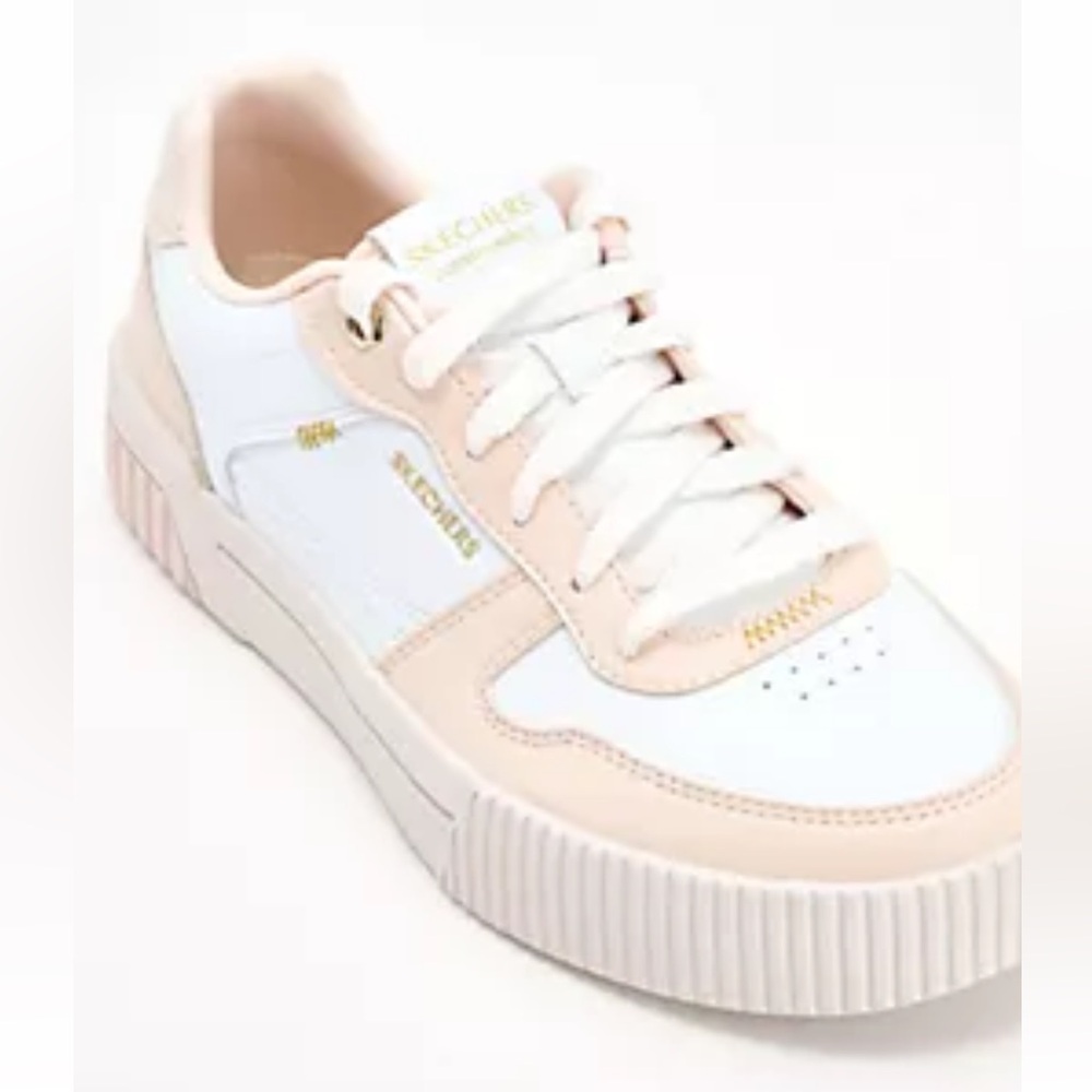 Skechers White and Cream Sneakers